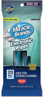 MiracleWipes for Electronics Cleaning - Screen Wipes Designed for TV, Phones, Monitors and More - Includes Microfiber Towel - (30 Count)